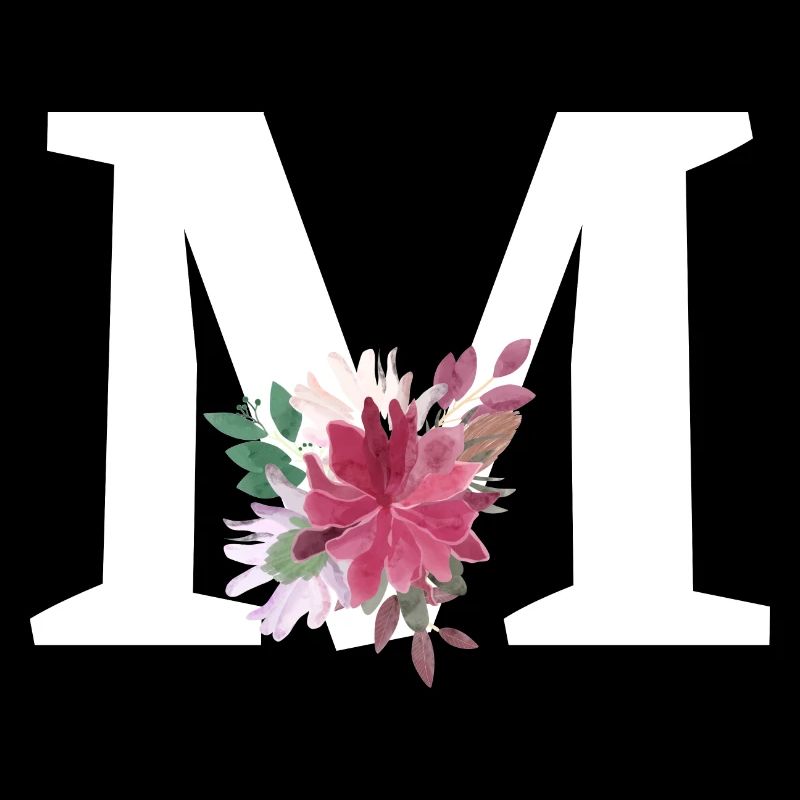 Lettre m floral