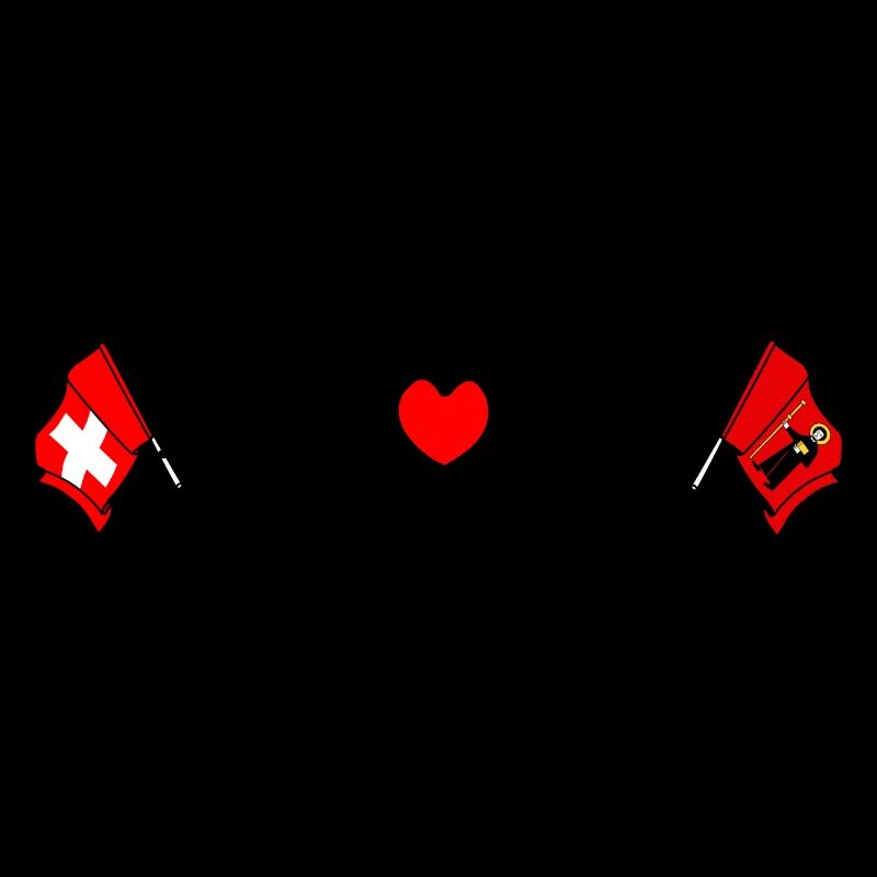 Cardio cardio Drapeau Suisse et drapeau Glaris