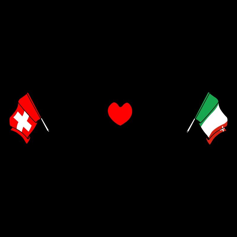 Cardio cardiaque Drapeau Suisse et drapeau Neuchâte