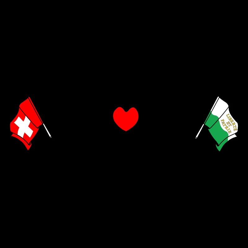 Cardio cardio Drapeau Suisse et drapeau Vaud