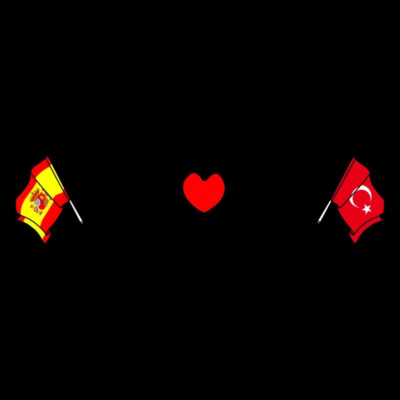 Cardio Cardio avec Drapeau Espagne, Turquie