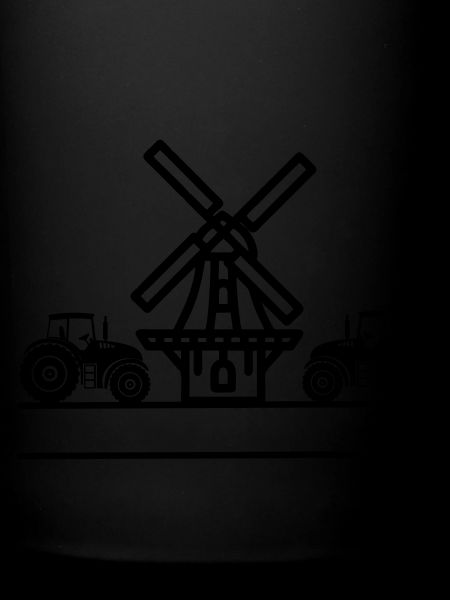 Moulin et tracteurs