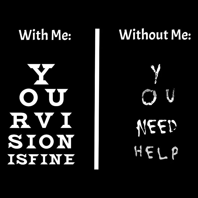 Ophtalmologiste - Avec moi et sans moi Eye Chart