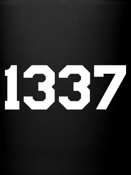 1337 – Weißes Textdesign