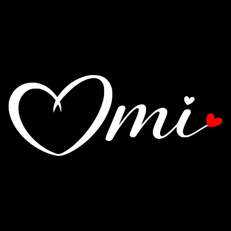 OmI Heart Font with Red Accent
