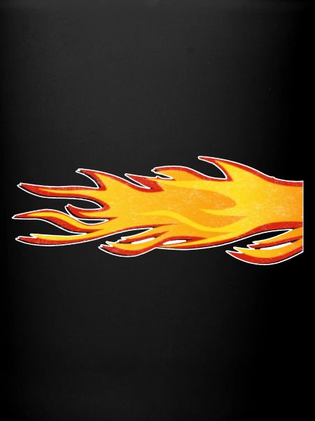 Flame Burning Tail Exhaust