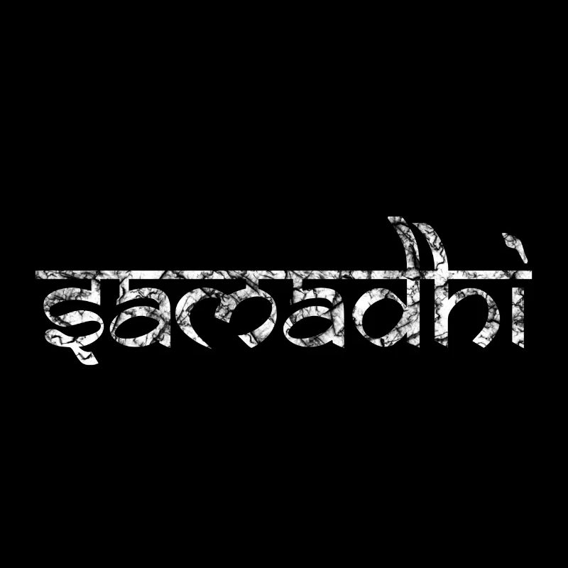 Samadhi lettering in Sanskrit script