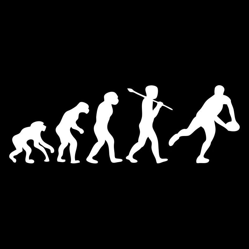 Evolution de l'homme rugbyman.