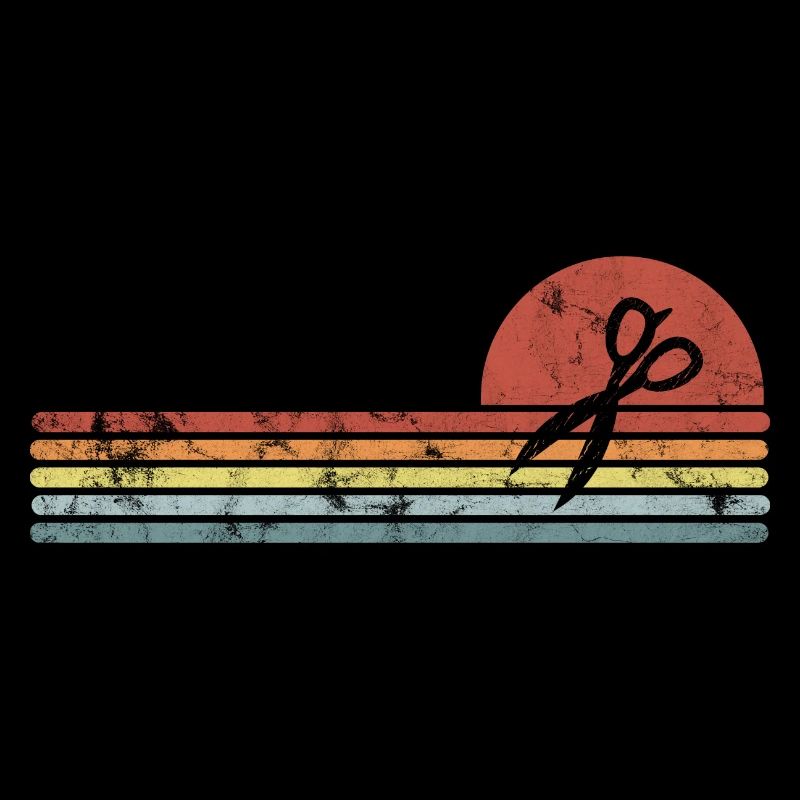 Retro Ciseaux coiffeurs coiffeurs coiffeurs barbier barbier