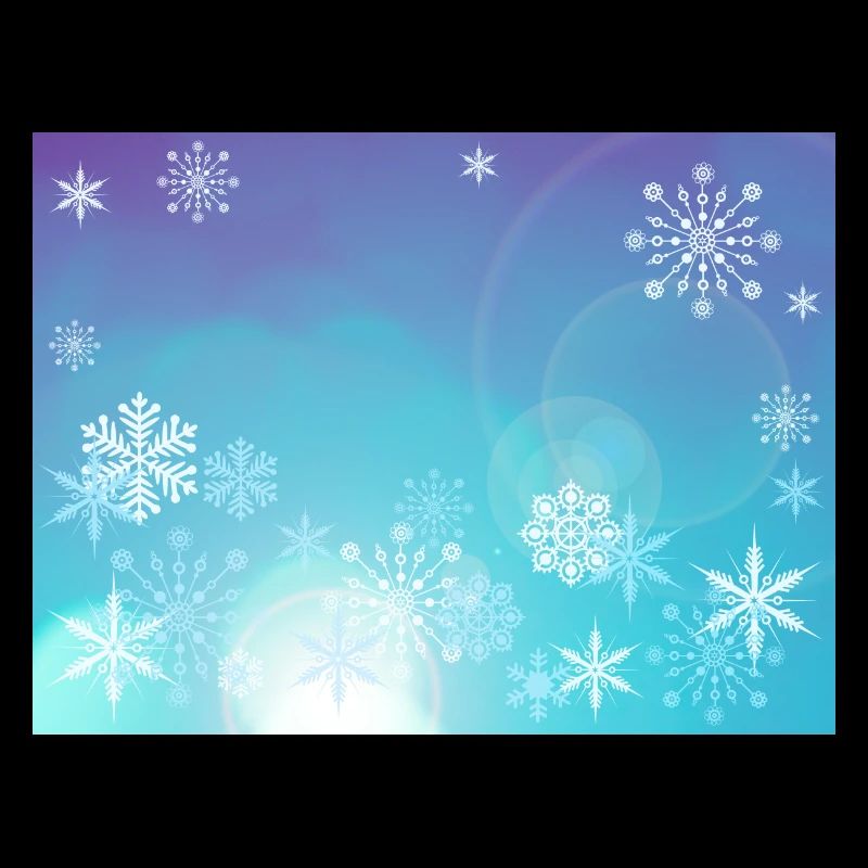 flocons de neige angles morts bleus