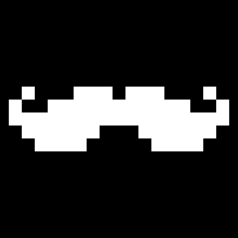 8bit pixel moustache