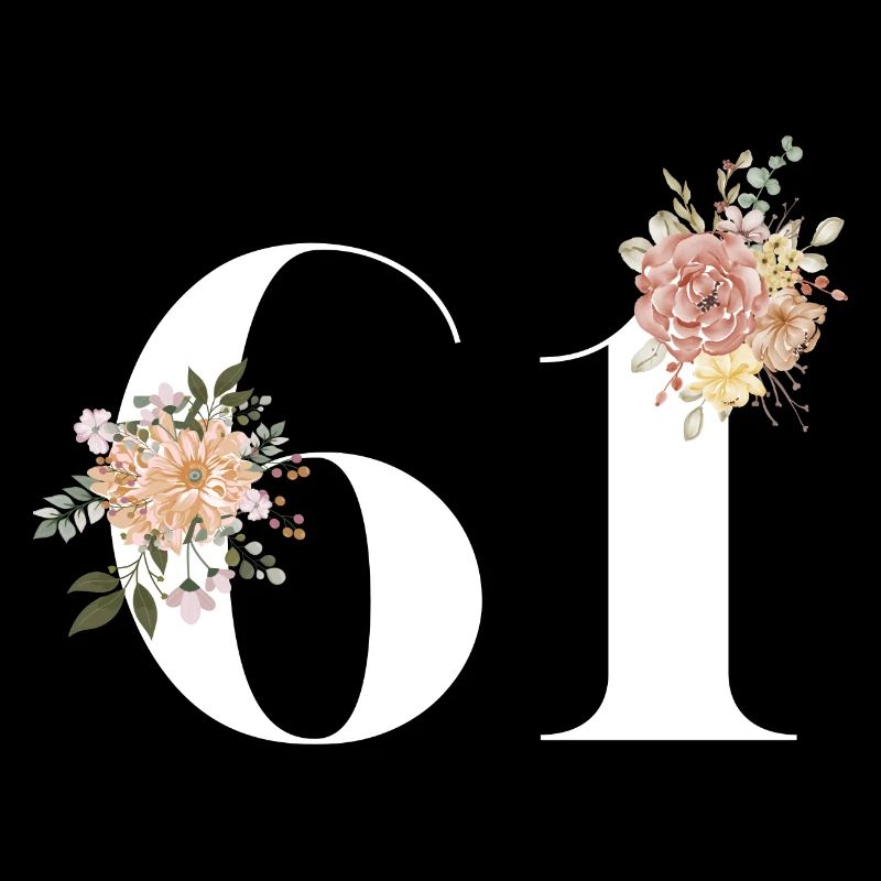 61e anniversaire fleuris (Cadeau de 61 ans)