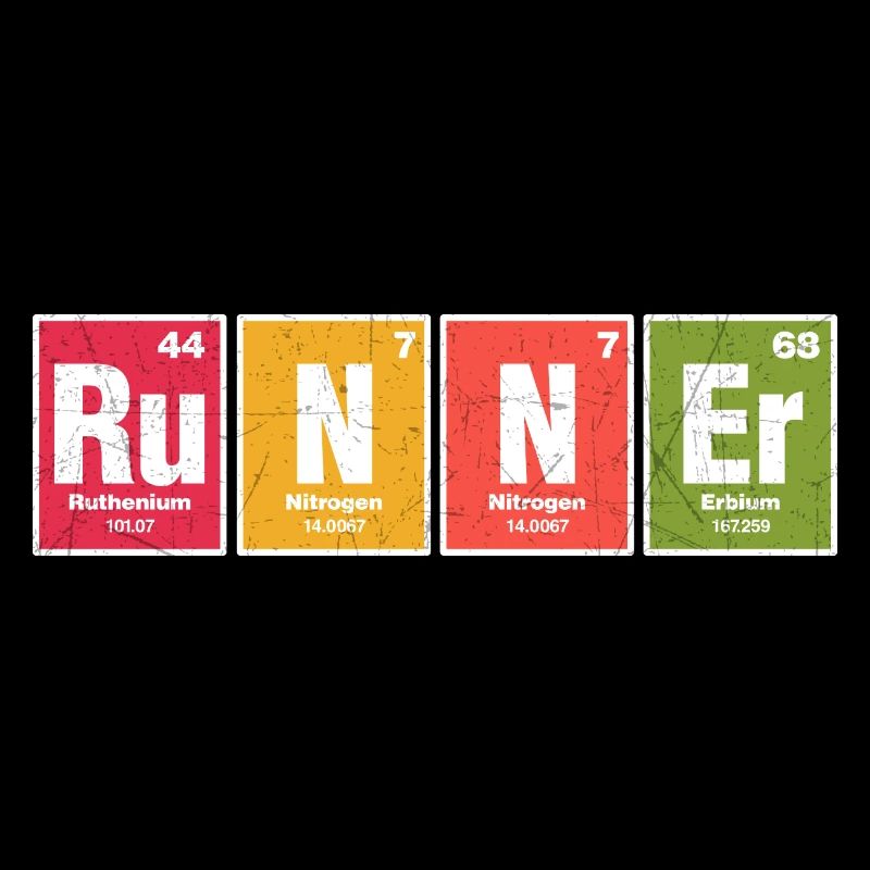 chemical elements runner Design for a witty joke
