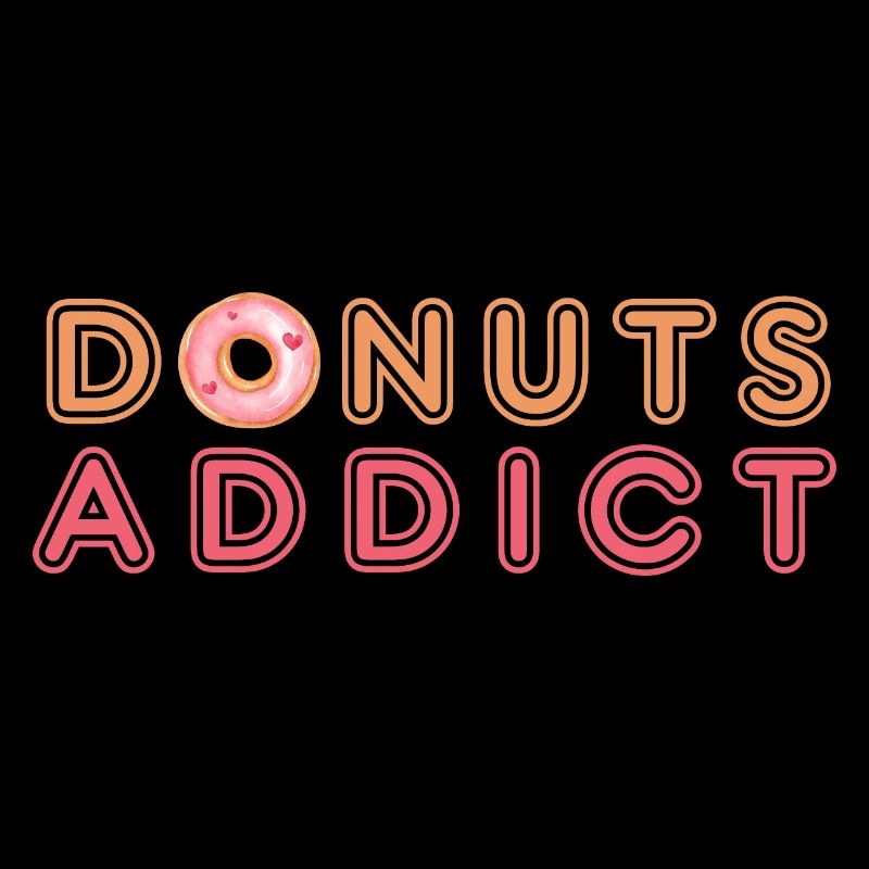 Donuts süchtig rosa Liebe
