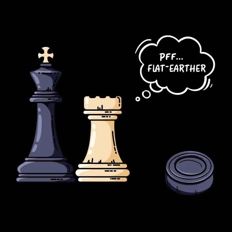 Conception du joueur d’échecs - Chess Motif Flat Earth