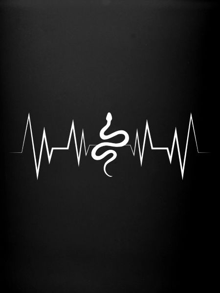 Heartbeat Snake Silhouette