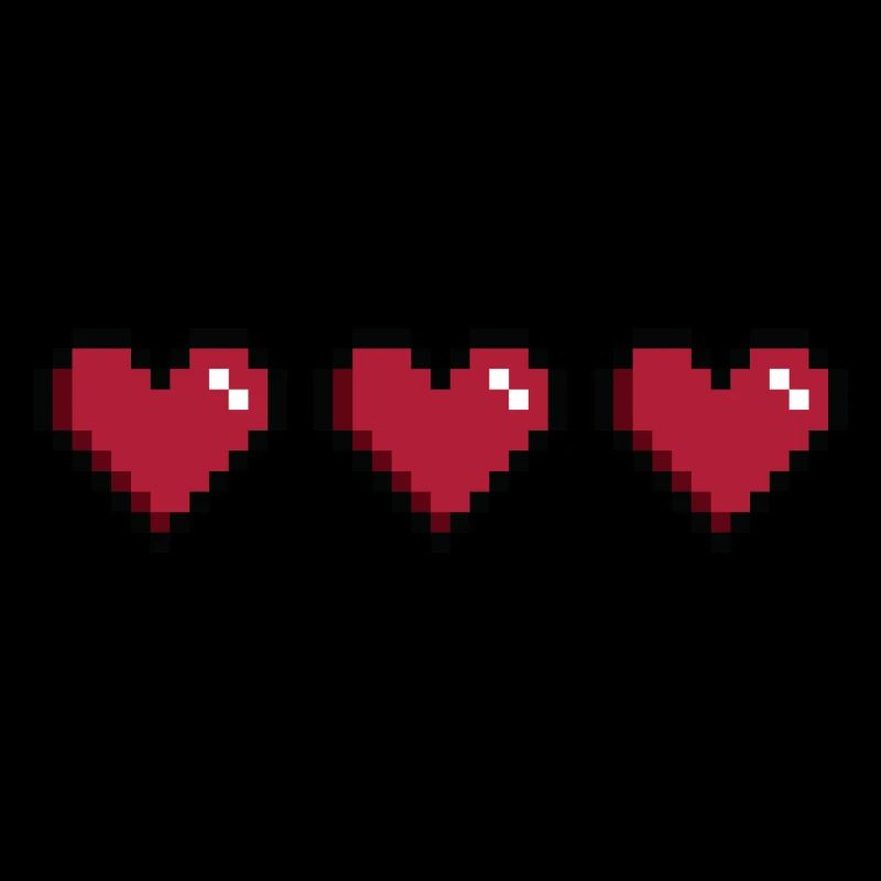 Drei Pixelherzen