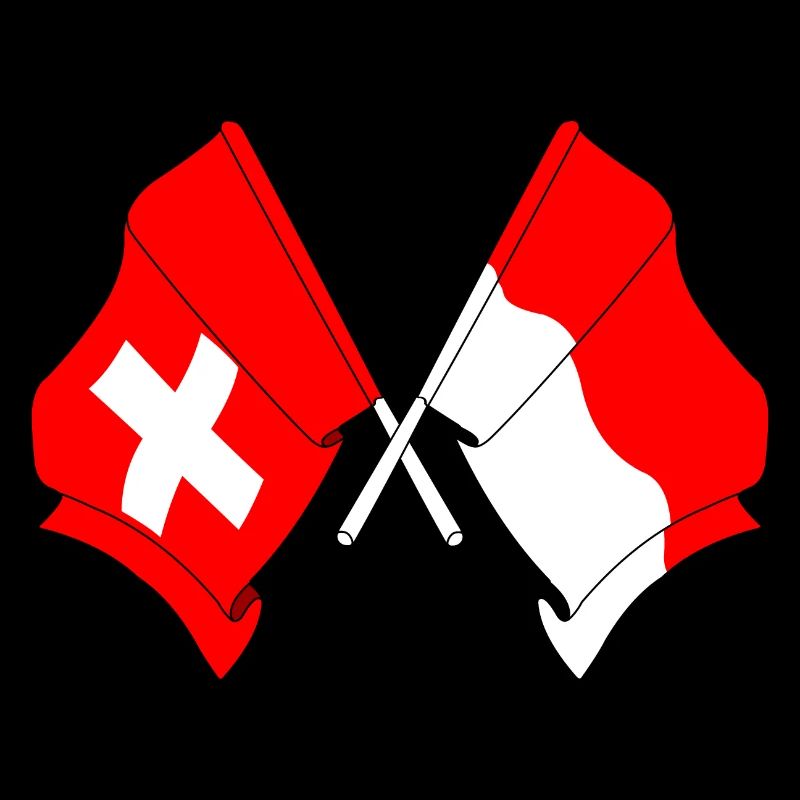 Drapeau de la Suisse et drapeau de Soleure