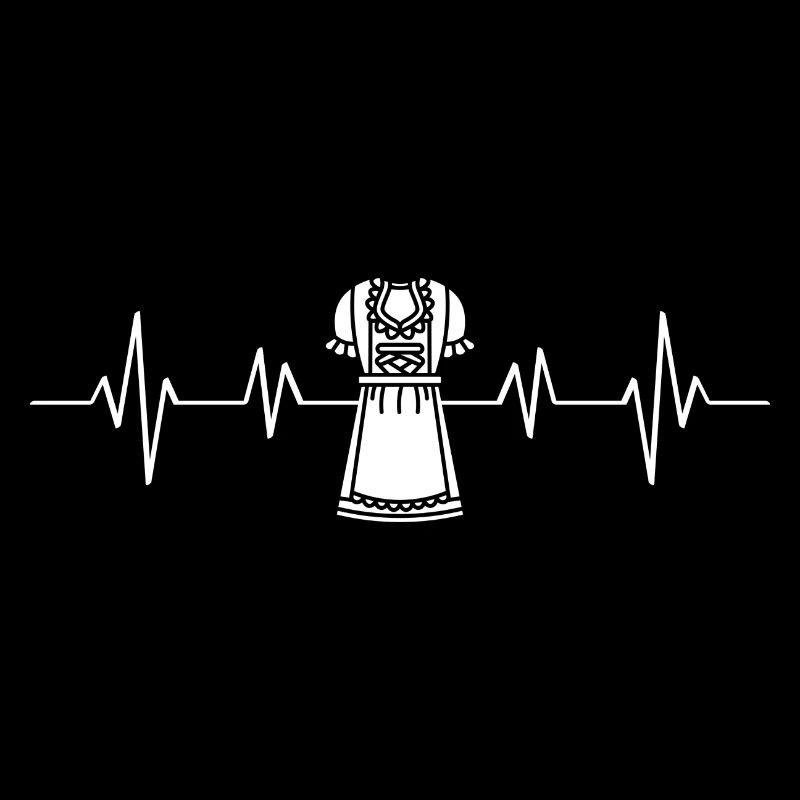 Heartbeat Dirndl Silhouette