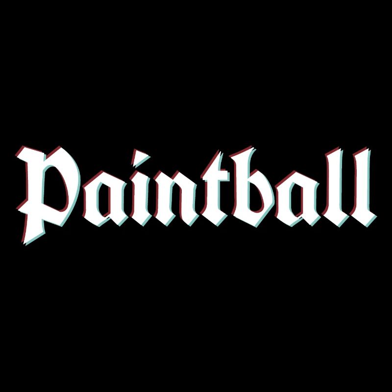 Rustikales Paintball-Logo mit 3D-Verzerrungseffekt