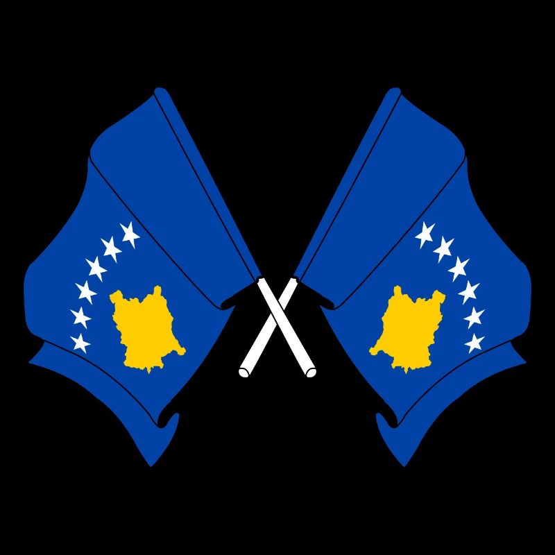 Deux drapeaux Kosovo