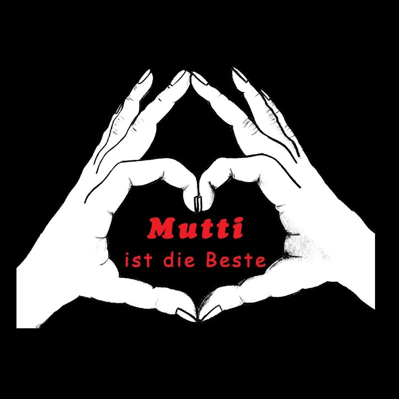 Hände formen ein Herz. Mom. Muttertag. Mutti.