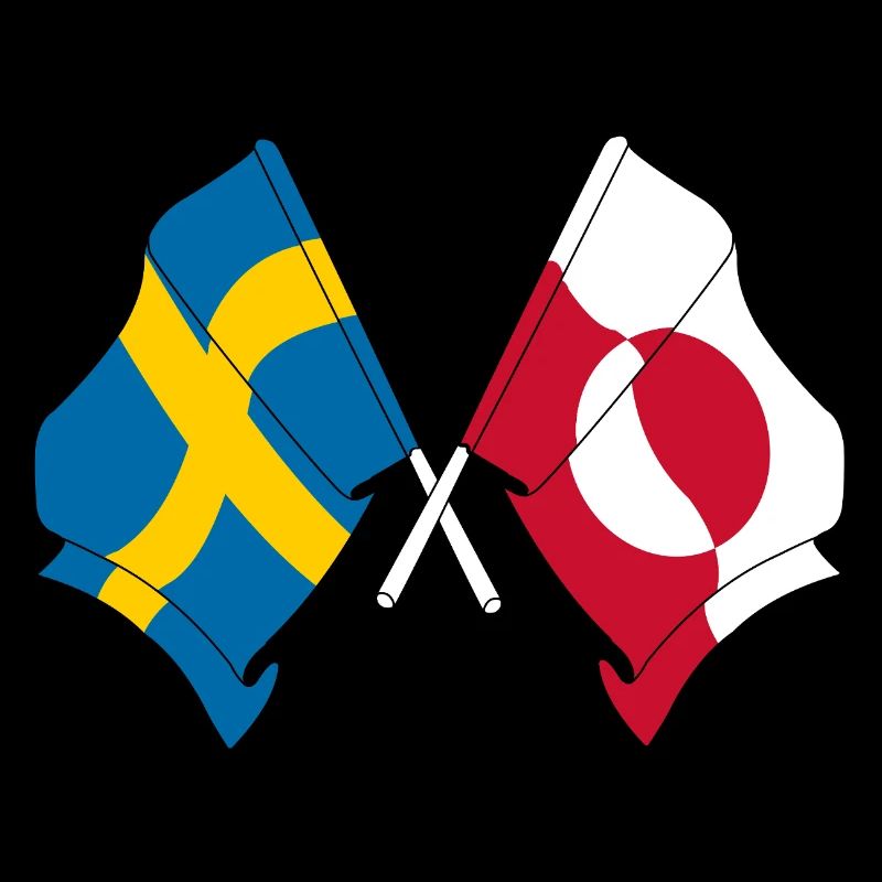 Drapeau Suède, drapeau Groenland