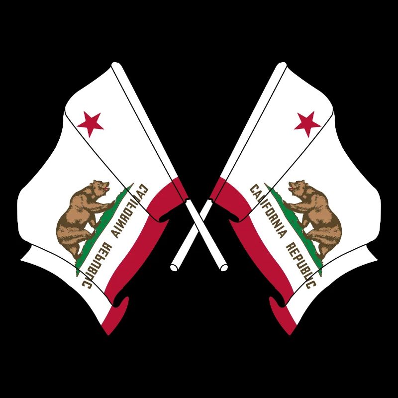 Two Flags Crossed California