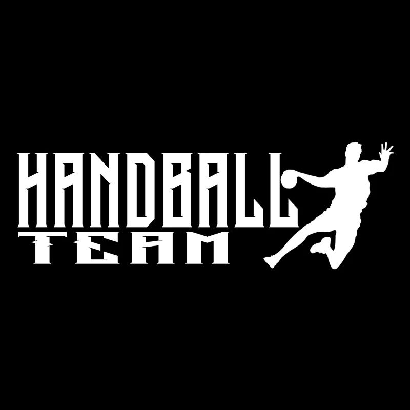 Handball team logo with dynamic player design