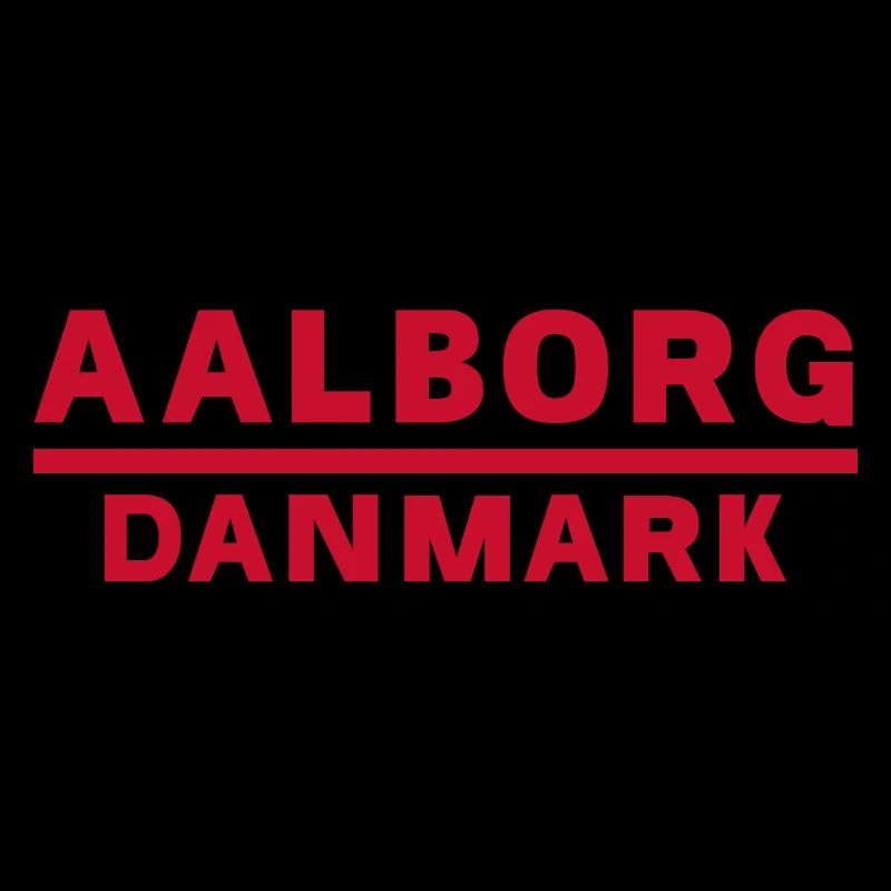 Aalborg, Danemark, Rouge Conception de texte
