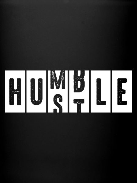 Humble Hustle Distressed Lettering