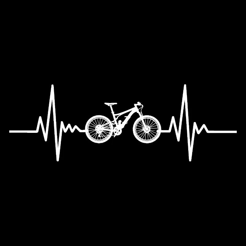 Heartbeat Bicycle Silhouette