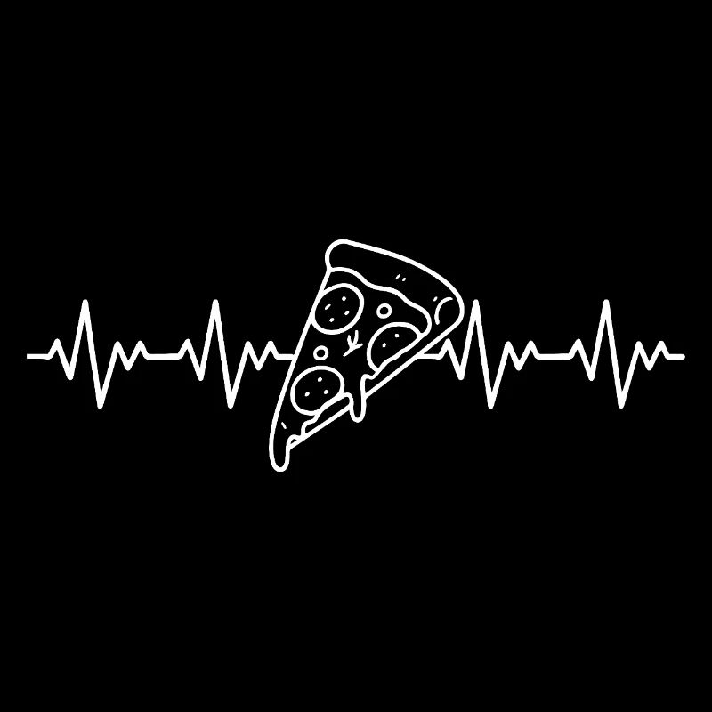 Pizza Slice Machine Pizza ECG Battement de cœur