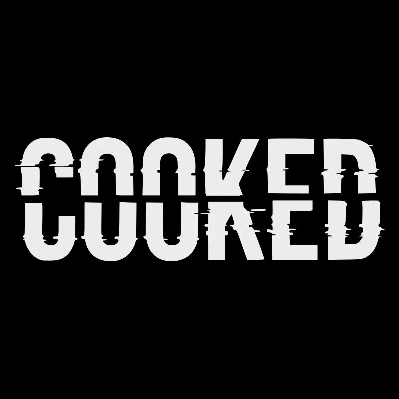 Glitch Schriftzug Cooked