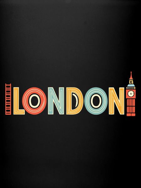 Multicoloured retro London