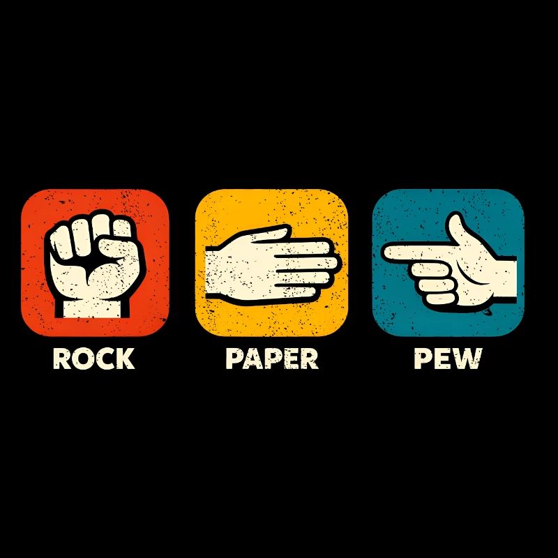 Stone Paper Pew Funny Weapon 2nd Constitutional Attachment