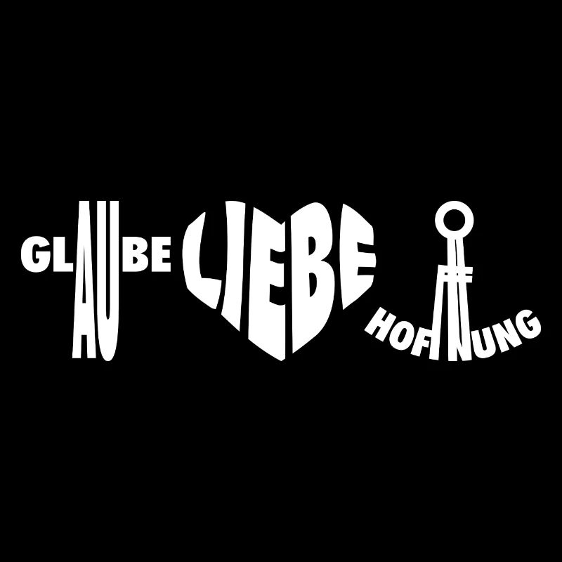 Glaube Liebe Hoffnung, Formen Symbole weiss