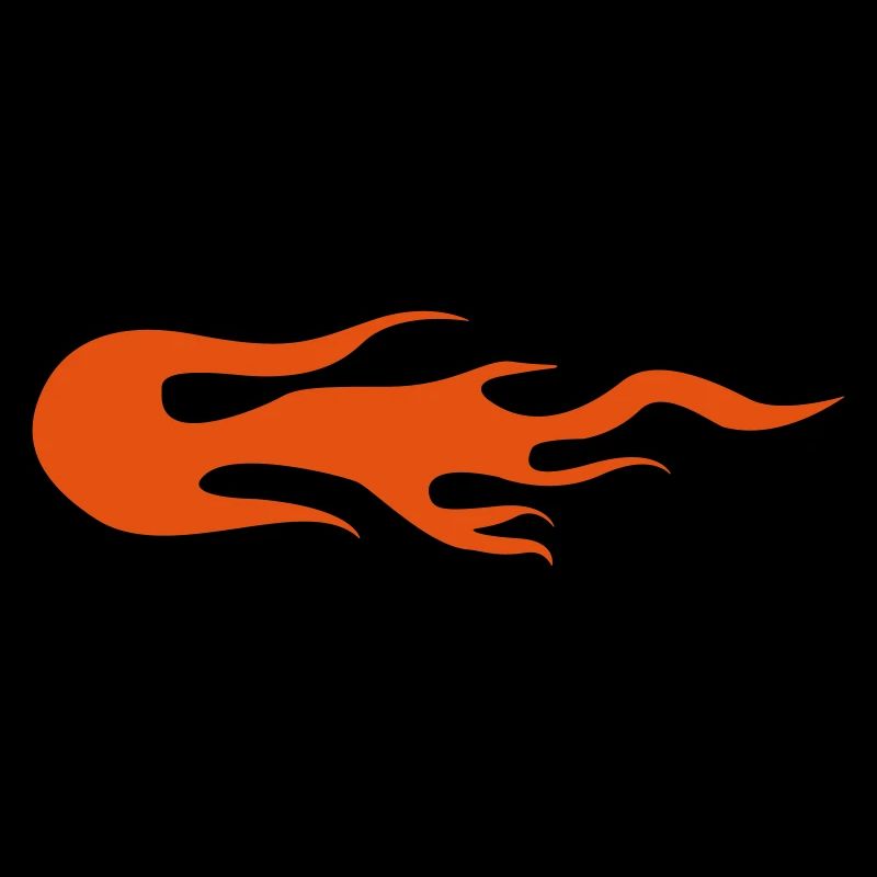Flammes feu orange