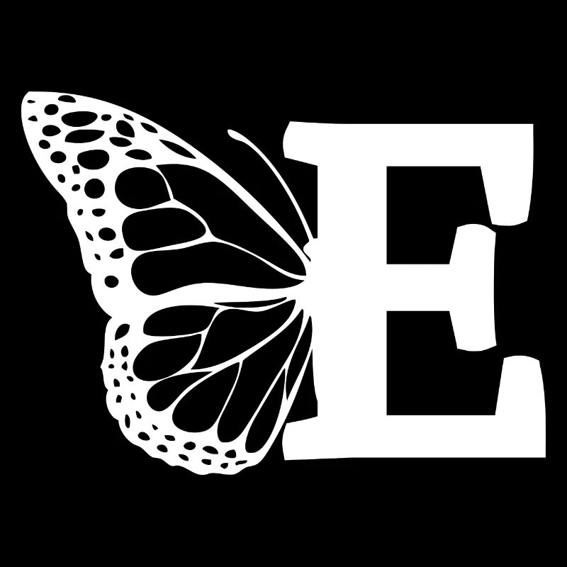 Buchstabe E Schmetterling
