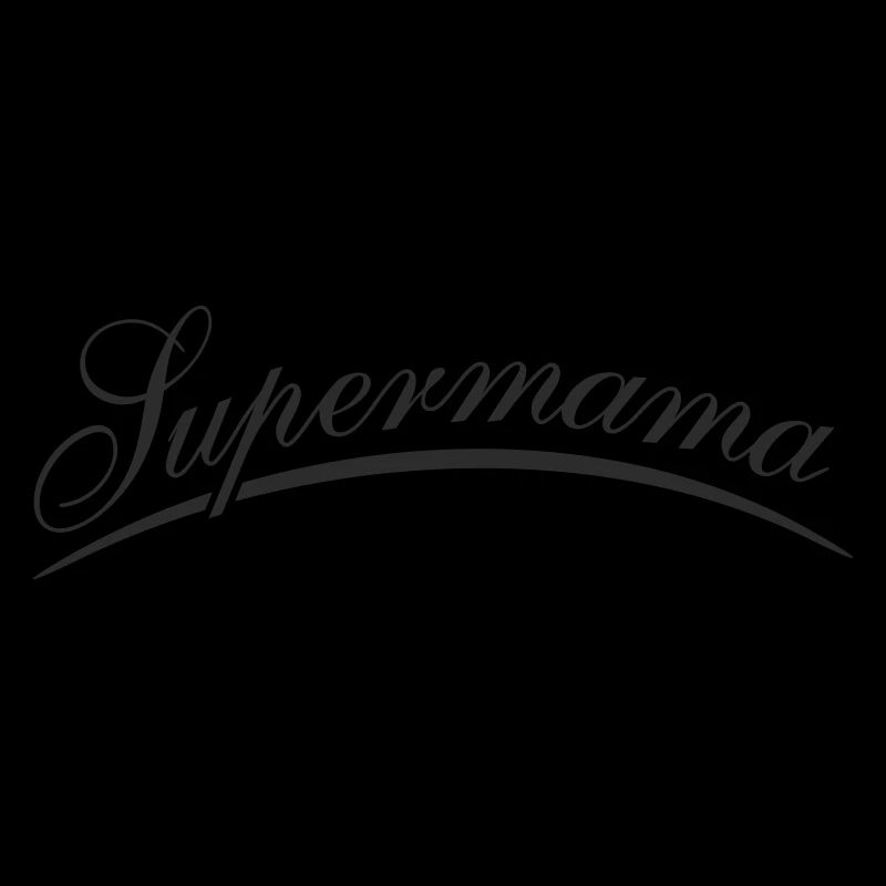 Supermama lettering in cursive script
