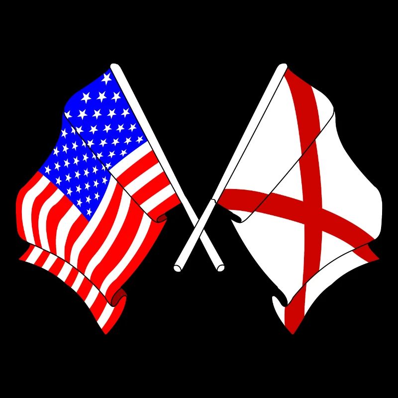 Drapeau des États-Unis et de l’État de l’Alabama