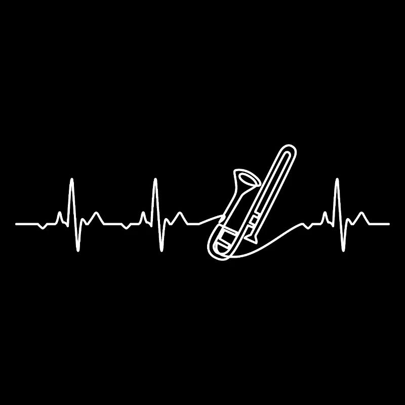 Trombone Heartbeat Marching Band Gift