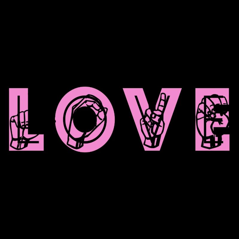 Love Hand Sign Glyphs