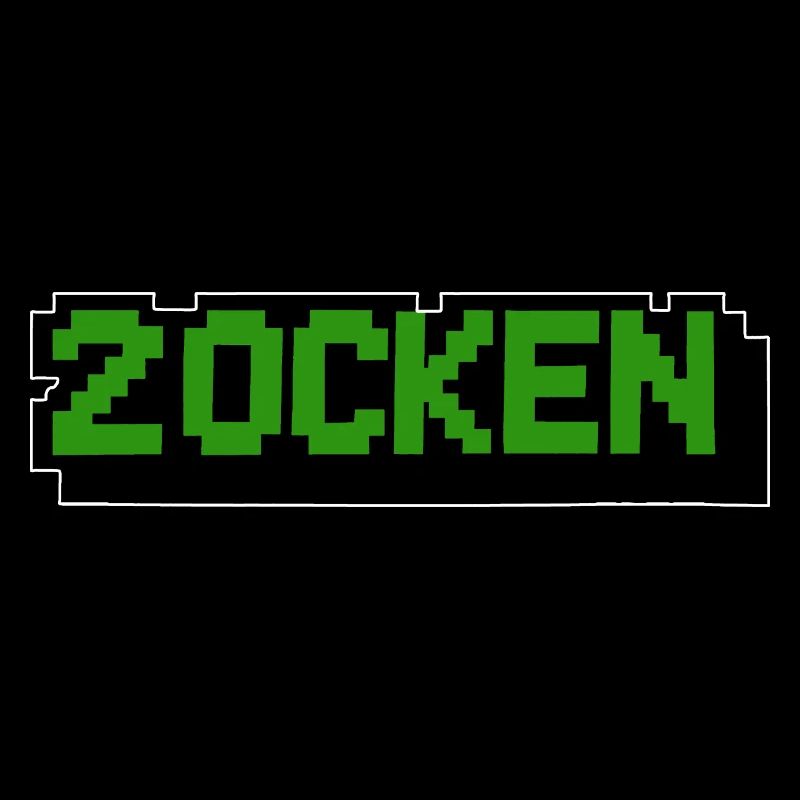 Lettering Zocken Retro Computer