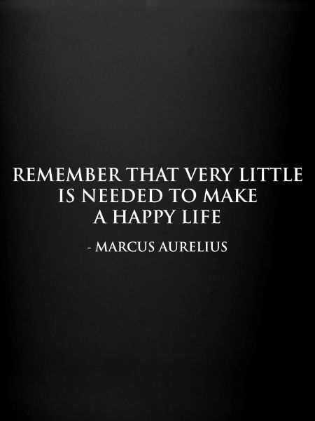 Marcus-Aurelius-Zitat über das glückliche Leben