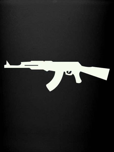 Gewehr Silhouette im Minimalstil