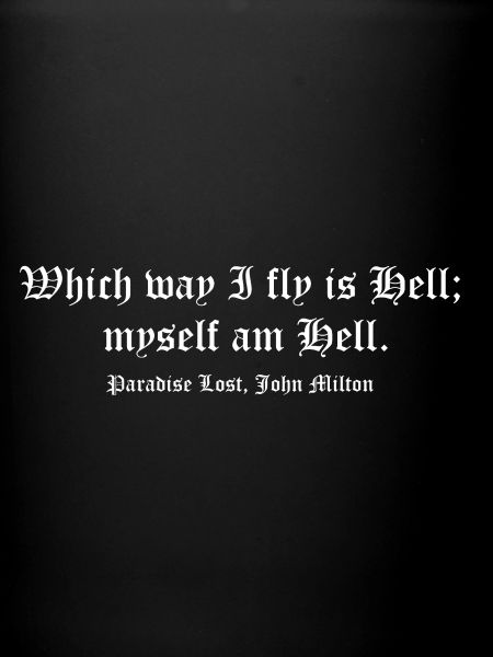 Milton Hell Zitat Gothic Tee