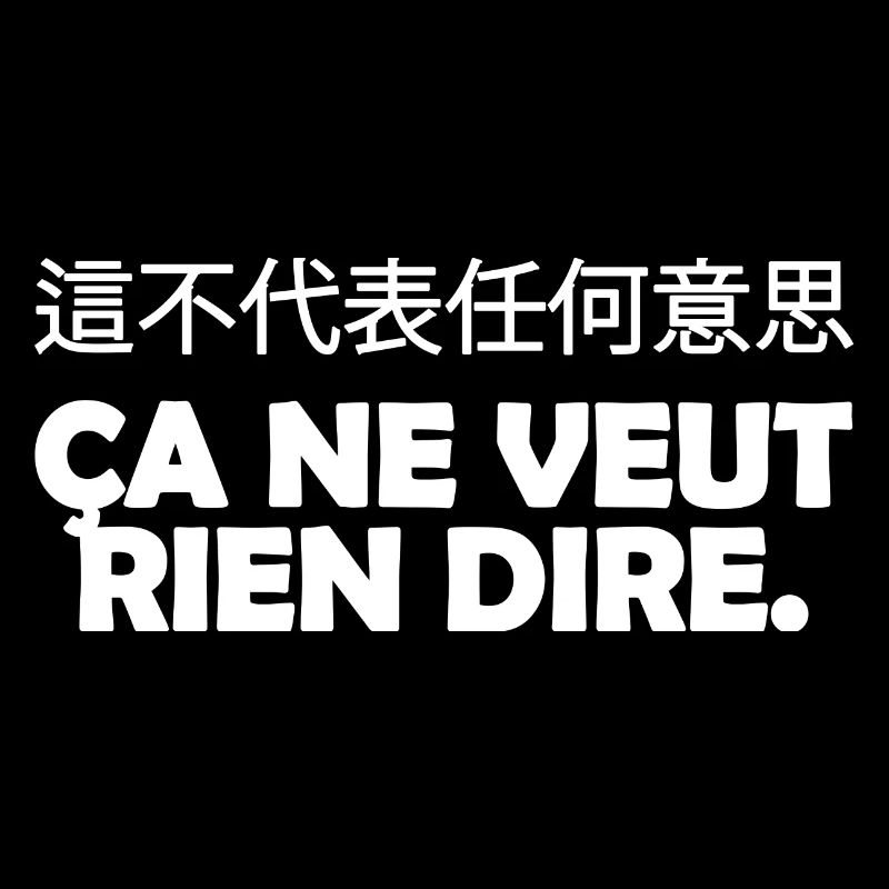 Ça ne veut rien dire Texte chinois
