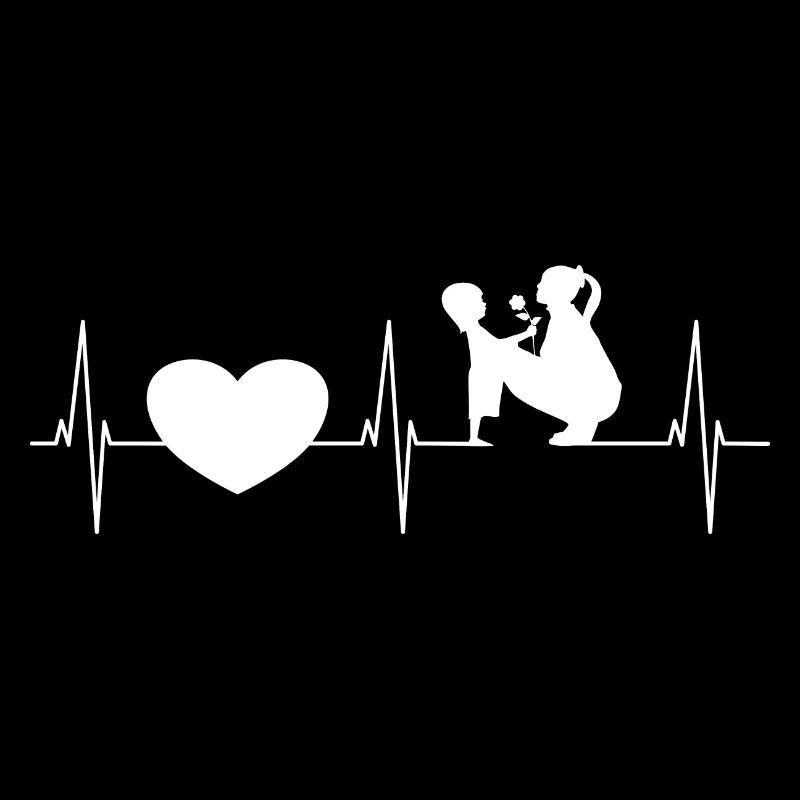 Mutter Kind Liebe mit Herzschlag
