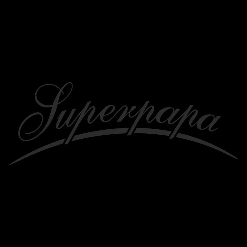 Superpapa lettering in cursive script